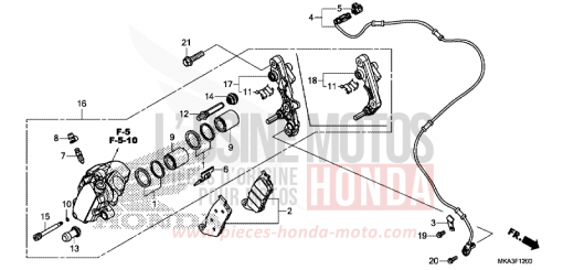 FRONT BRAKE CALIPER NC750XDG de 2016